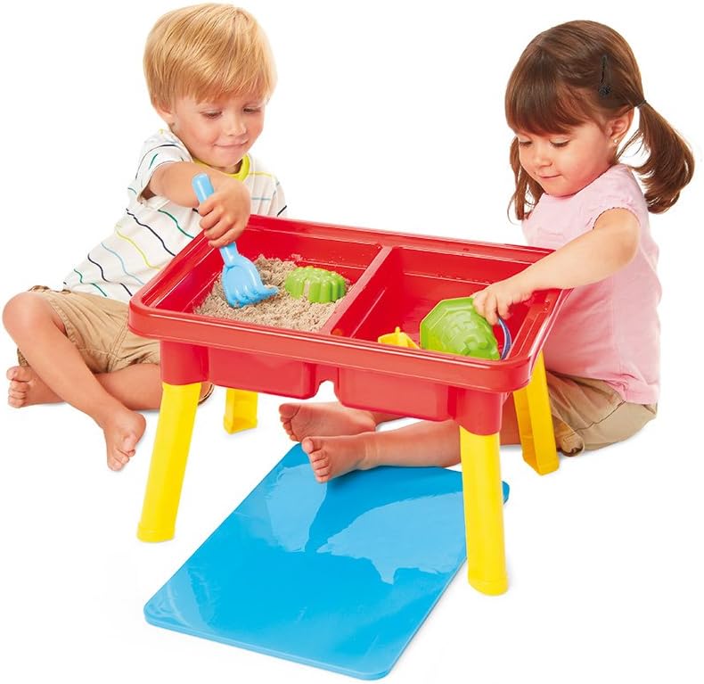 Toddler Sensory Kids Table with Lid | Sensory Bin | Kidoozie | Mega Block Compatible Lid | Indoor Outdoor Use , Red, G02521 17 x 12.5 x 11 inches