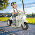 Kids Electric Ride-On Motorcycle with Bubble Maker – Beige