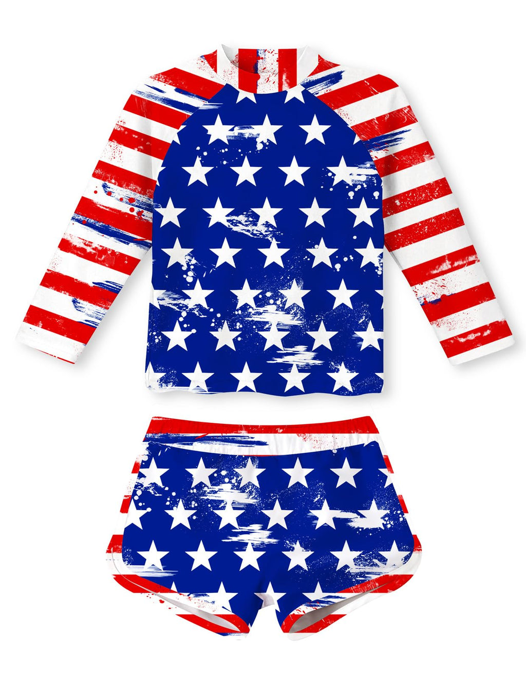 Vogseek Girls Rash Guard Two Pieces Swimsuit Long Sleeve Bathing Suit for 3-10 Years