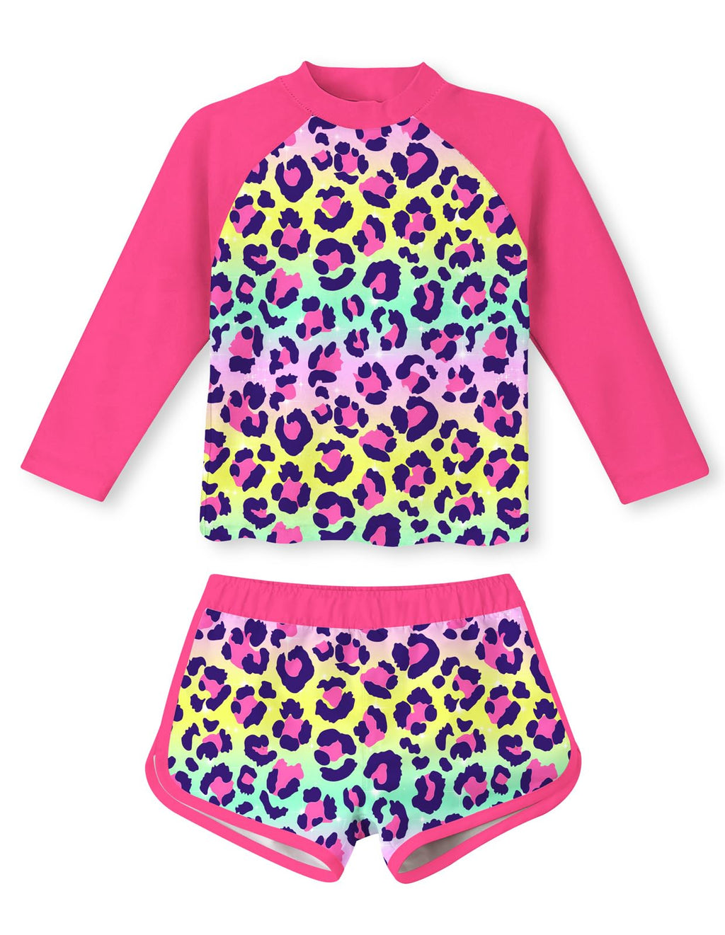 Vogseek Girls Rash Guard Two Pieces Swimsuit Long Sleeve Bathing Suit for 3-10 Years