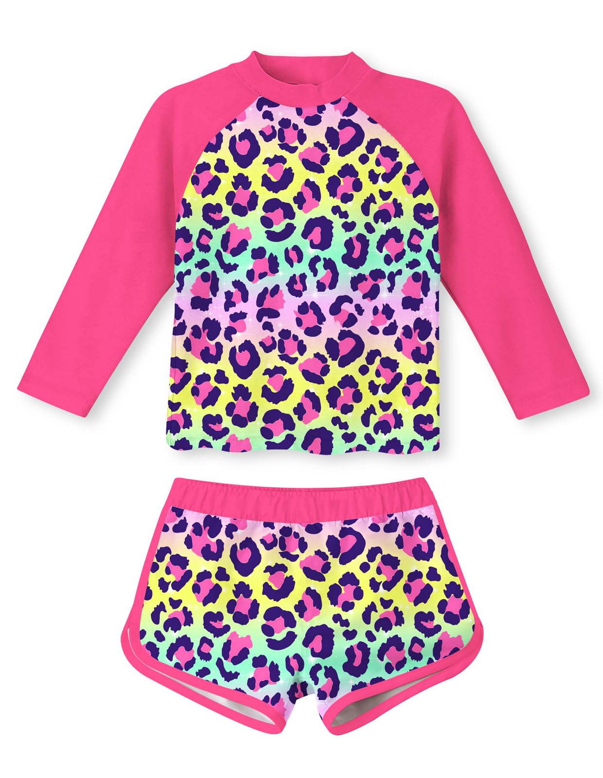 Vogseek Girls Rash Guard Two Pieces Swimsuit Long Sleeve Bathing Suit for 3-10 Years