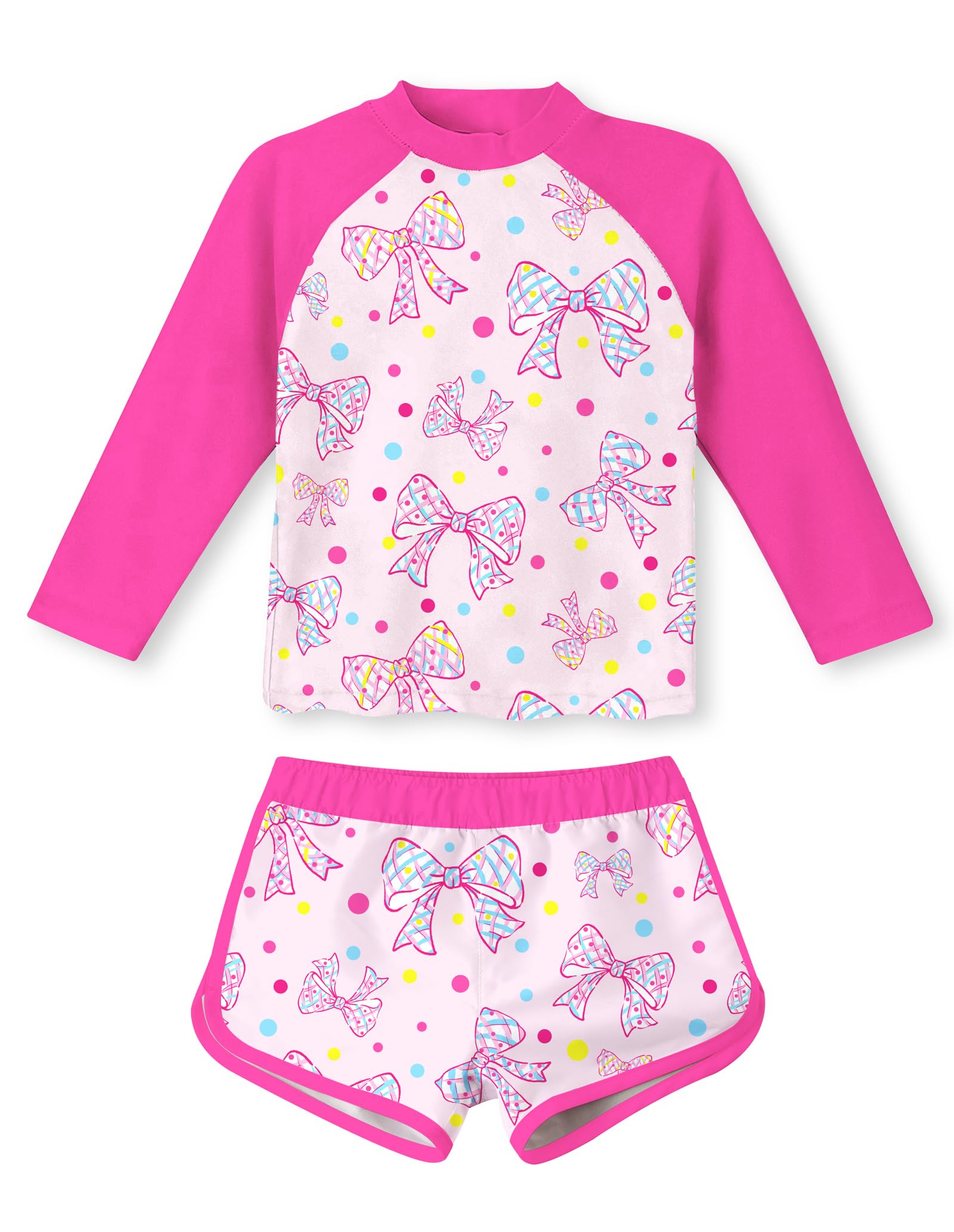 Vogseek Girls Rash Guard Two Pieces Swimsuit Long Sleeve Bathing Suit for 3-10 Years