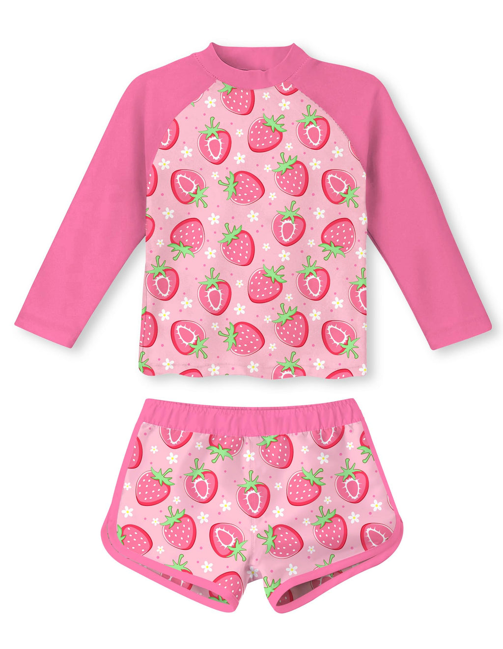Vogseek Girls Rash Guard Two Pieces Swimsuit Long Sleeve Bathing Suit for 3-10 Years