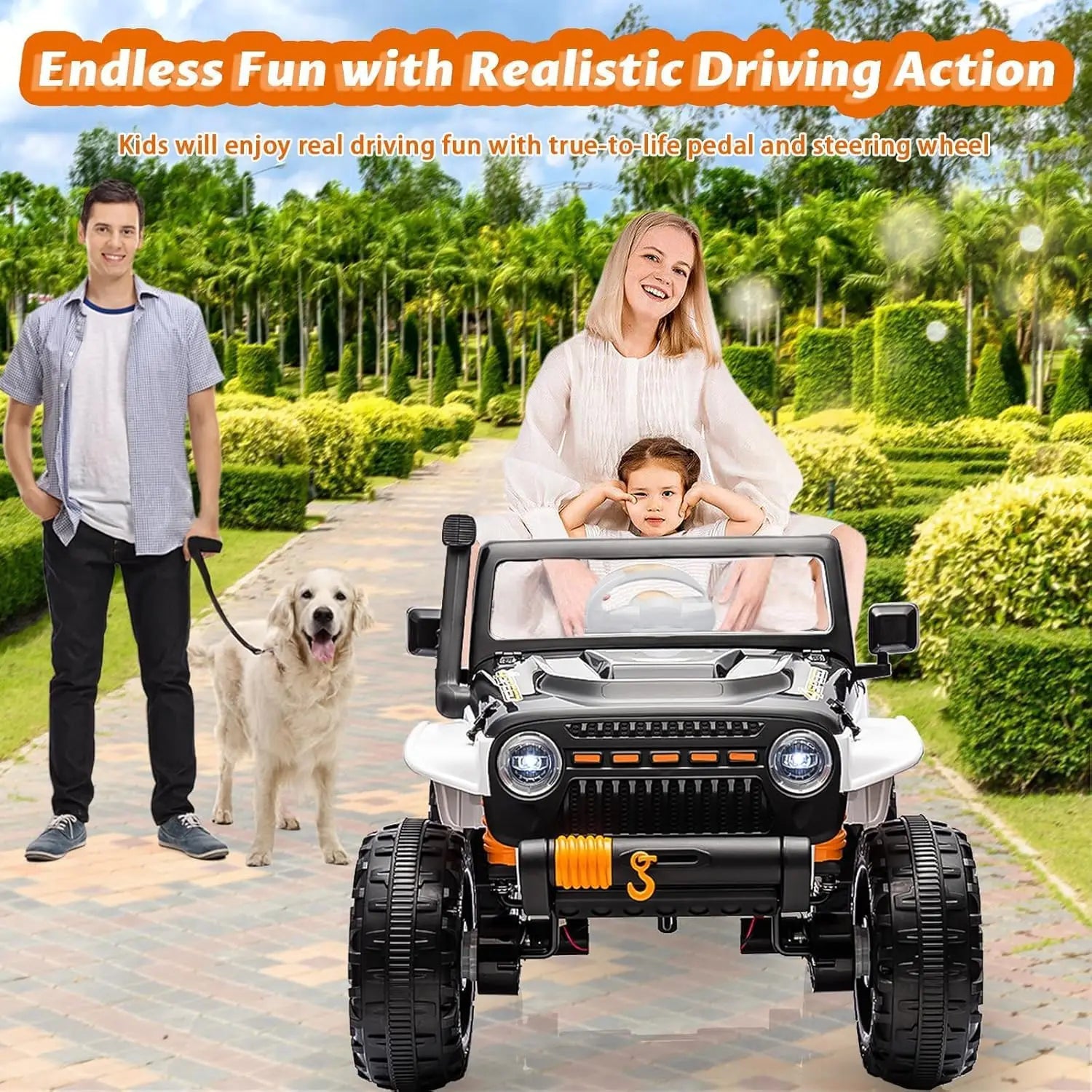 24V 2-Seater Kids Ride-On Truck with Remote Control