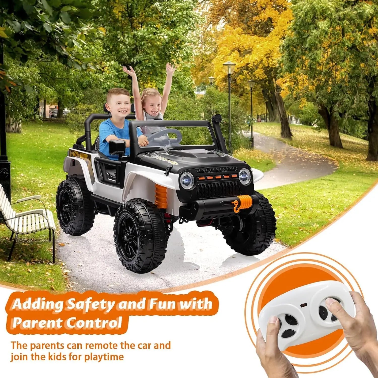 24V 2-Seater Kids Ride-On Truck with Remote Control