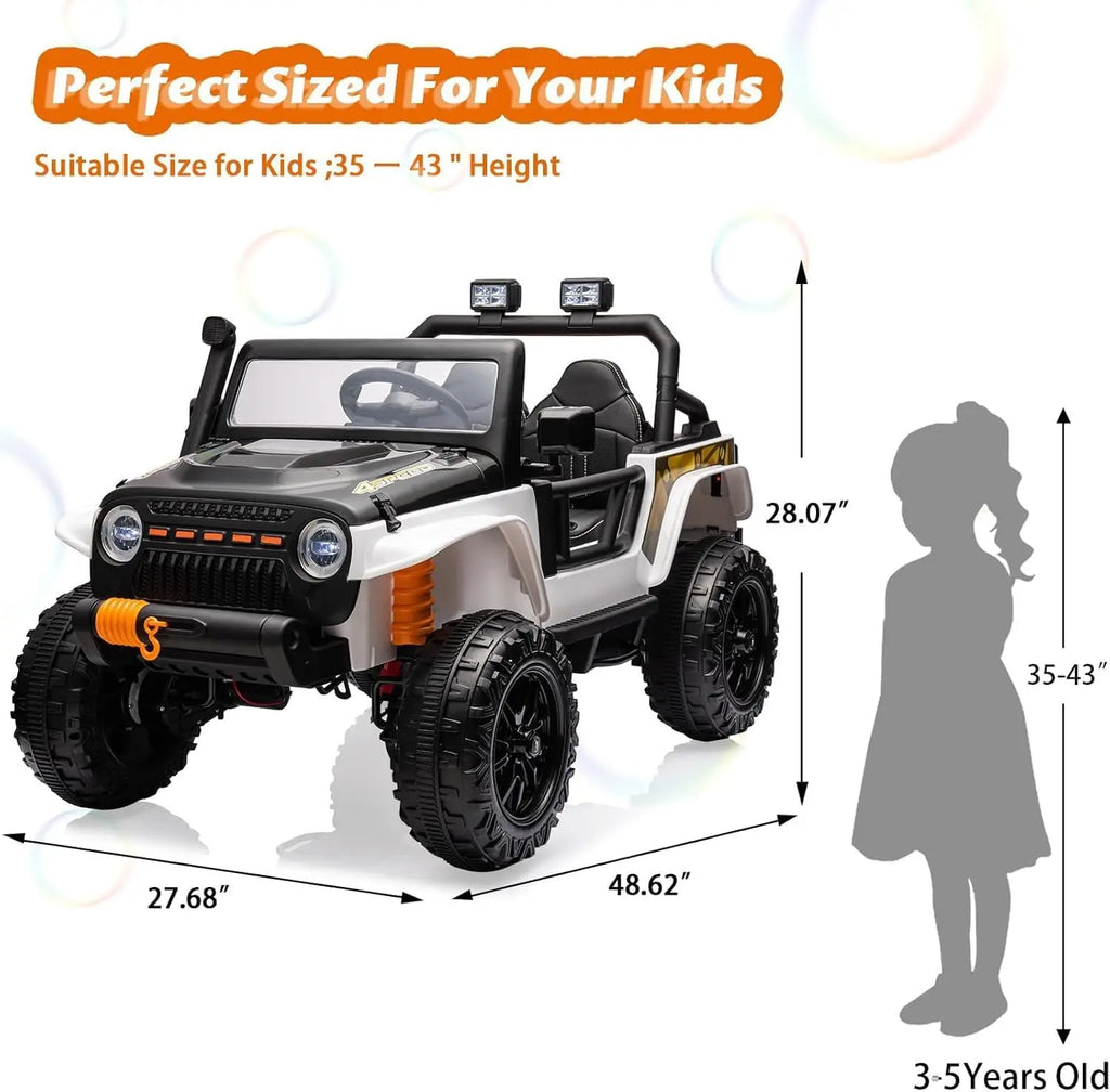 24V 2-Seater Kids Ride-On Truck with Remote Control