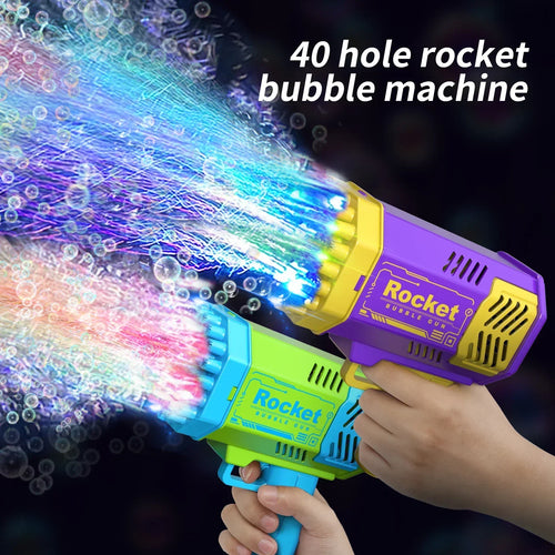 40 hole handheld light bubble gun