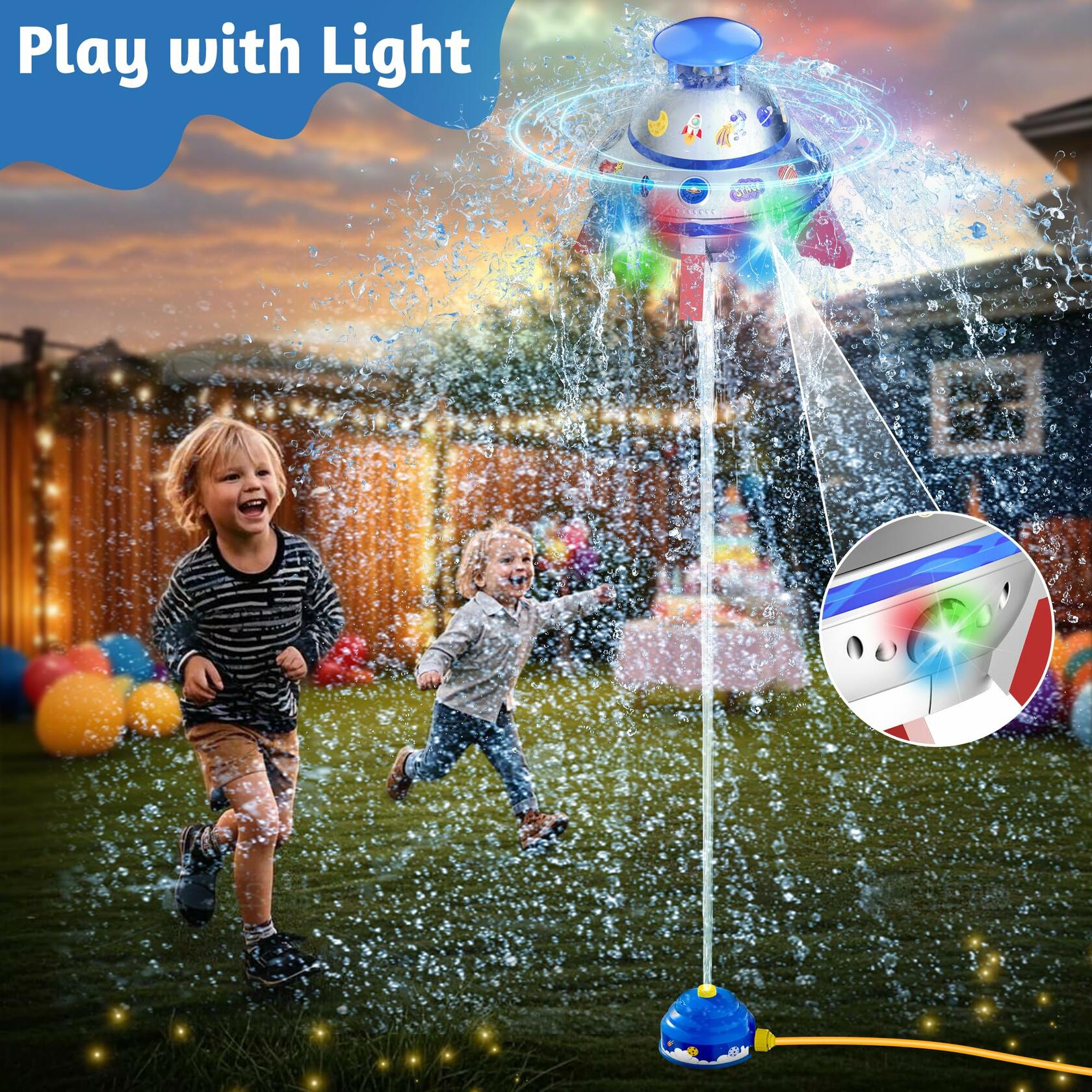 UFO Water Sprinkler Toy for Kids